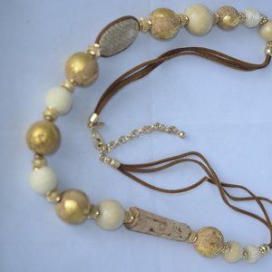 Chico's Cork Necklace, Bracelet & Earrings